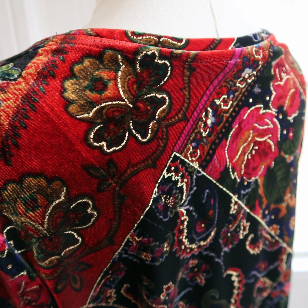 Womens Velvet Patchwork Top M Patchwork Whimsigot… - image 3